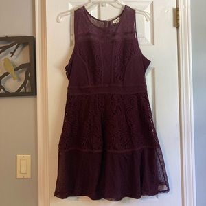 Mason & Belle plum lace dress size large